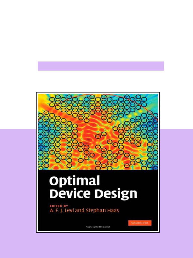 Optimal Device Design 1st Edition A. F. J. Levi - ebook and textbook ...