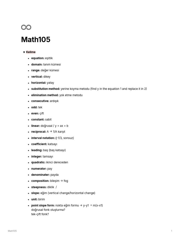 Math 105 | PDF