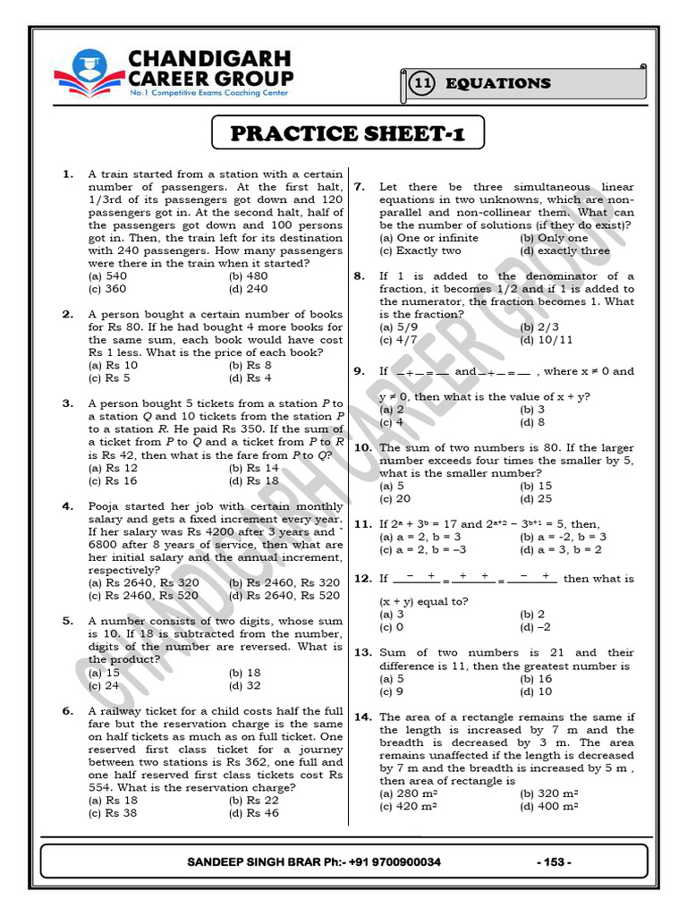 Math Practice Questions and Answers | PDF | Discrete Mathematics ...