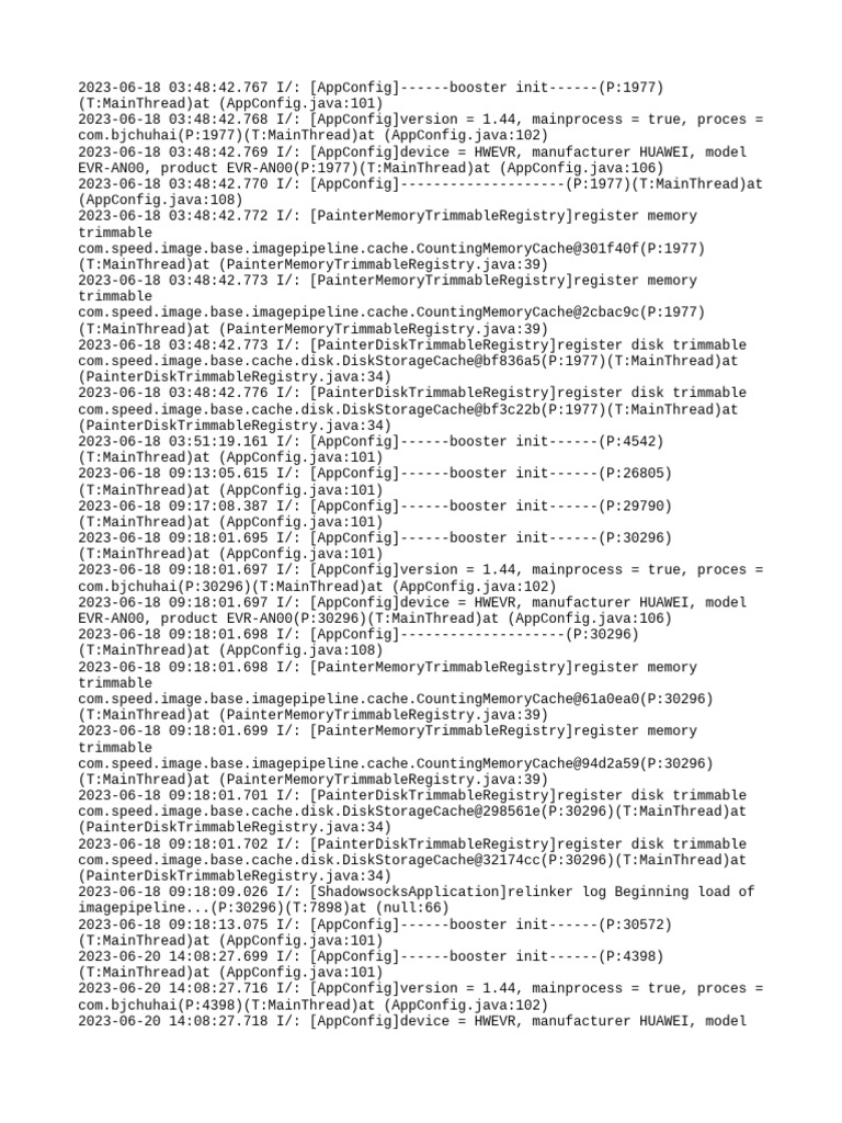 AppConfig Initialization Logs 2023 | PDF