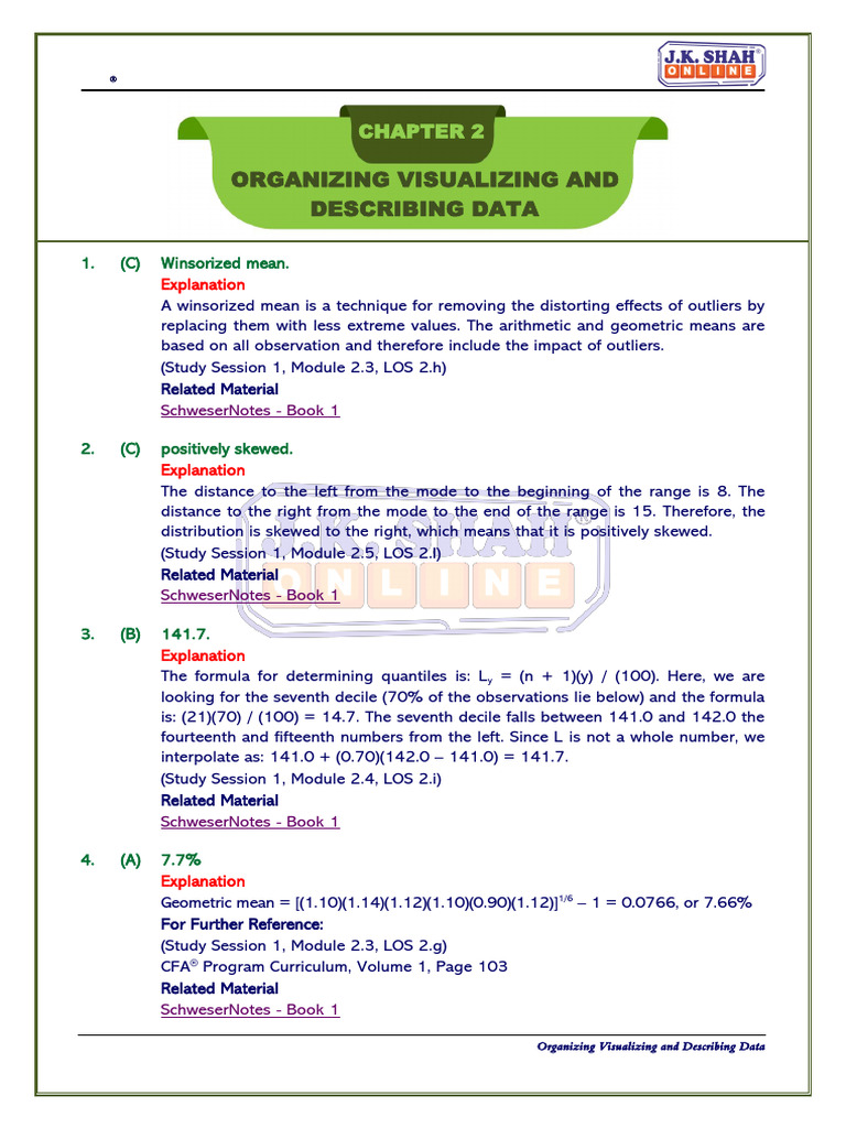 Organizing Visualizing and Describing Data Final | PDF | Mean ...
