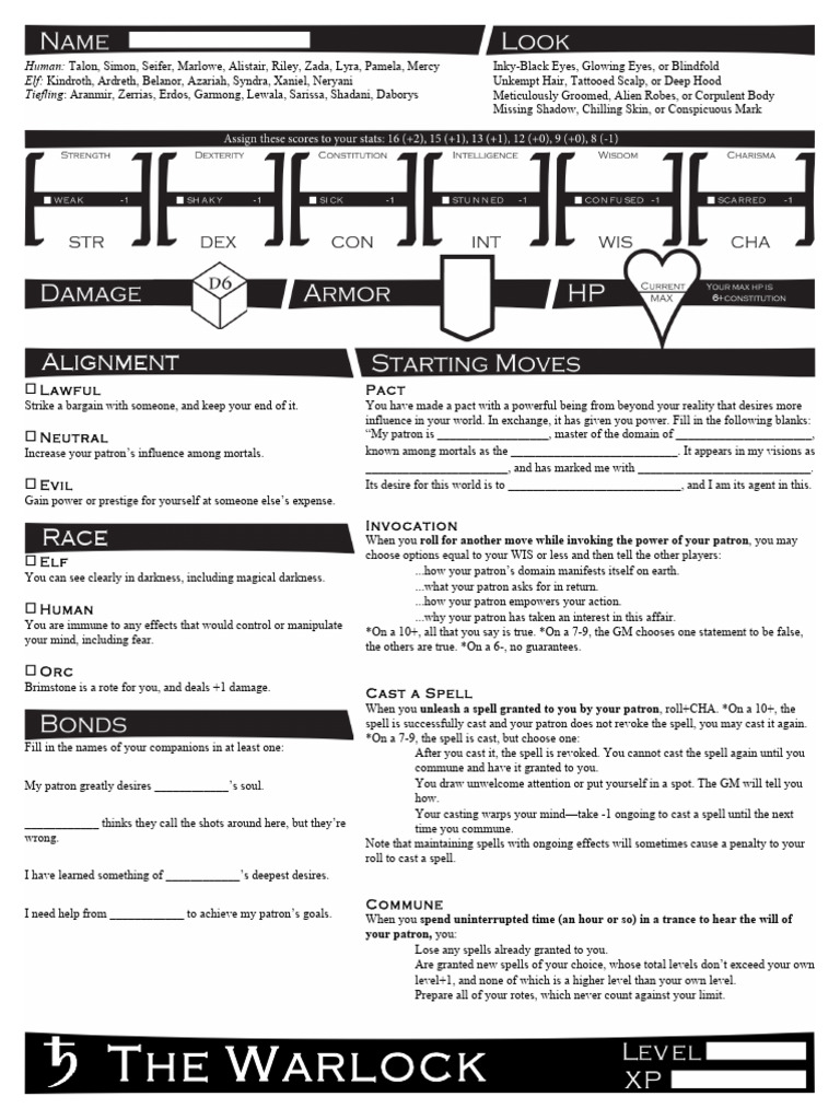 Warlock Pact and Invocation Guide | PDF