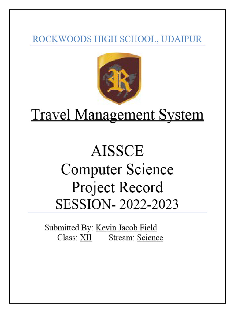 618483857 Travel Management Project for Computer Science | PDF | My Sql ...