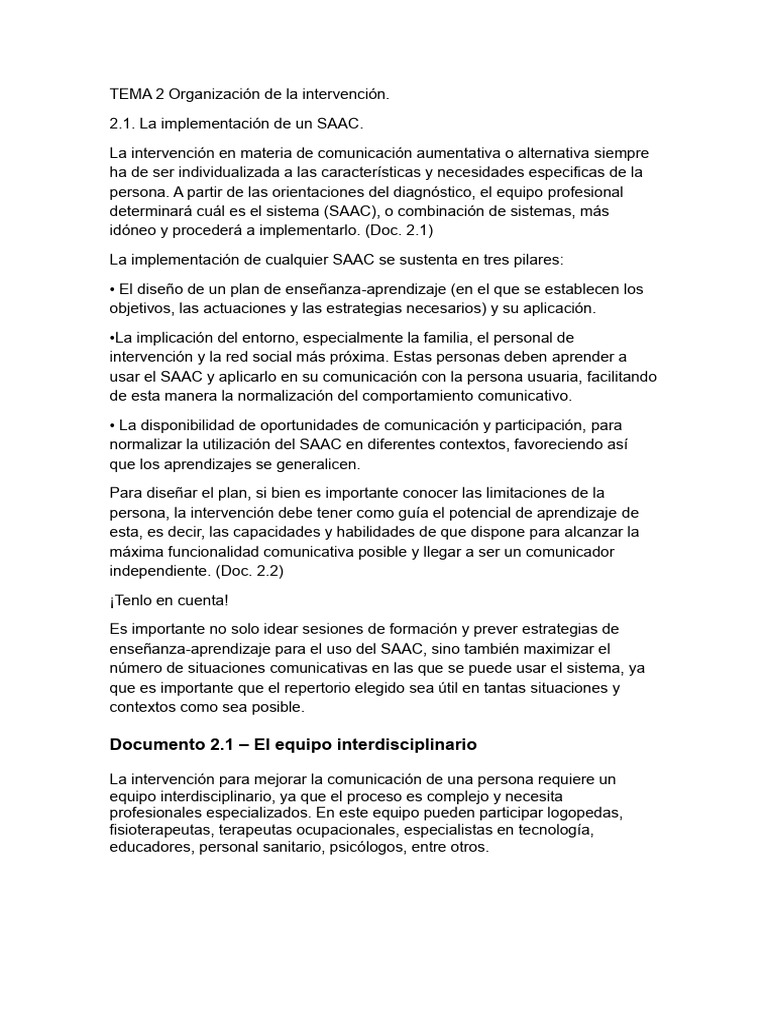 Implementación efectiva de SAAC en comunicación | PDF | Aprendizaje ...