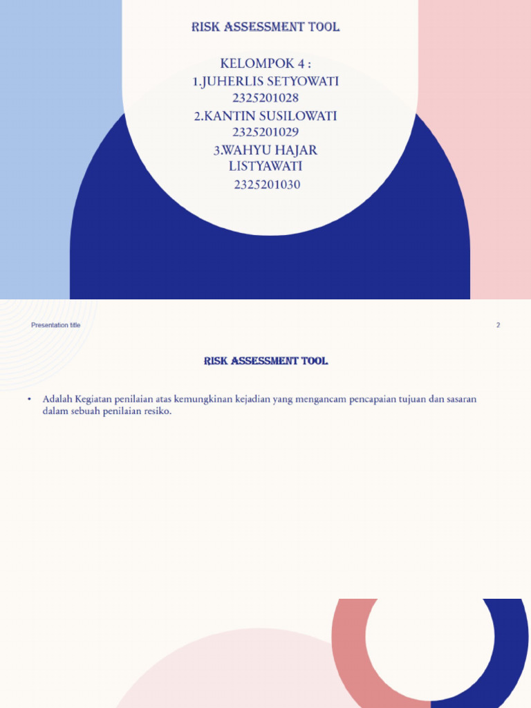 Risk Assessment Tool Overview | PDF