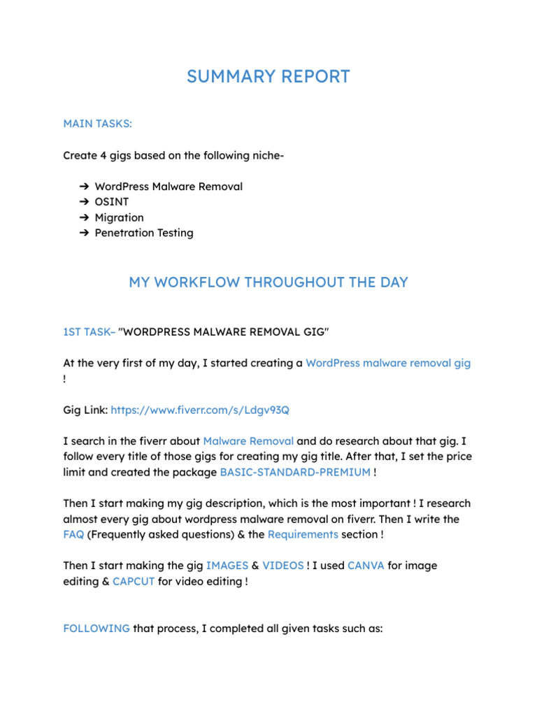 Report Day 1 | PDF