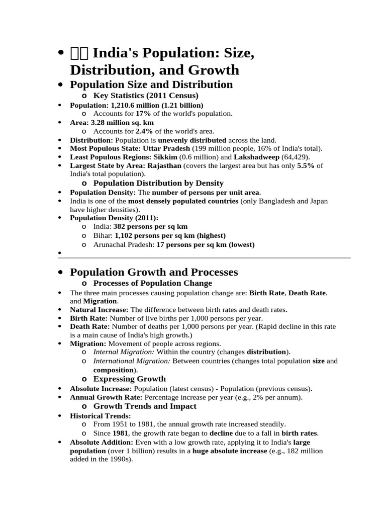 India's Population: Growth and Distribution | PDF | Infant Mortality ...