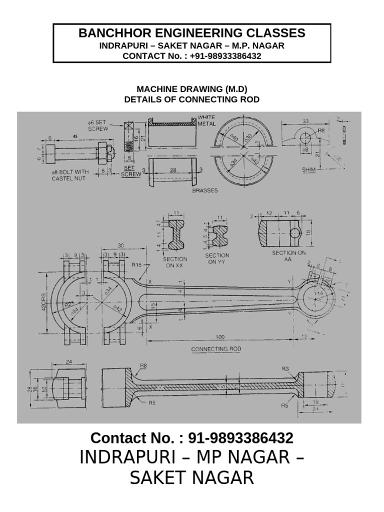 Machine Drawing Course Details | PDF