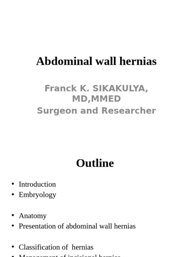 Abdominal Wall Hernias | PDF | Abdomen