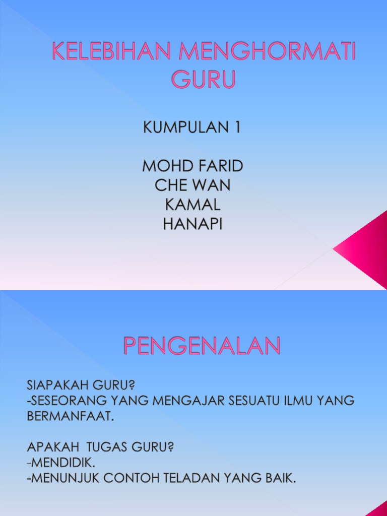 Kelebihan Menghormati Guru Pdf