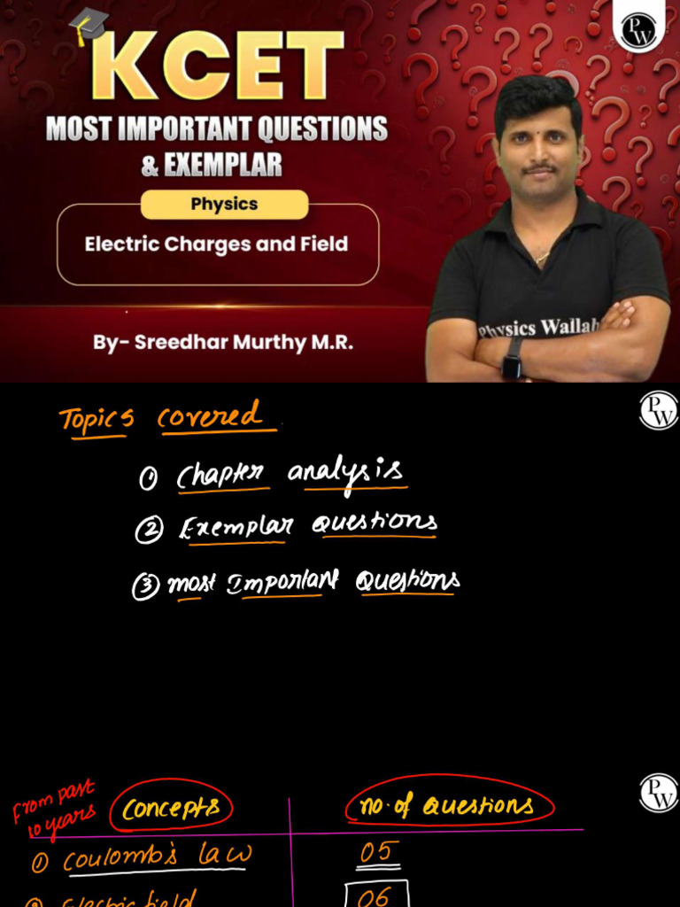 Electric Charges and Fields - Class Notes - KCET - Exemplar & Most ...