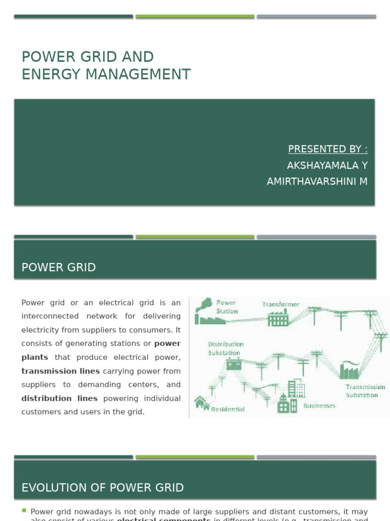 Power Grid and Energy Management | PDF | Electrical Grid | Energy ...