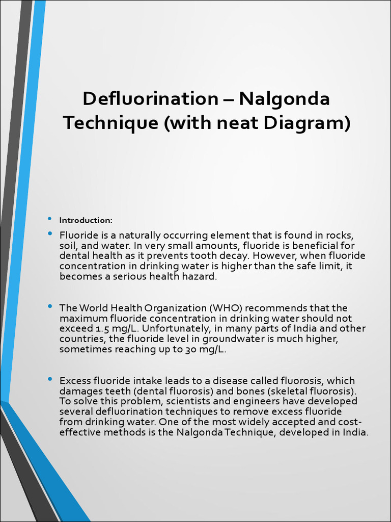 Nalgonda Technique for Defluorination | PDF | Water Purification | Fluoride