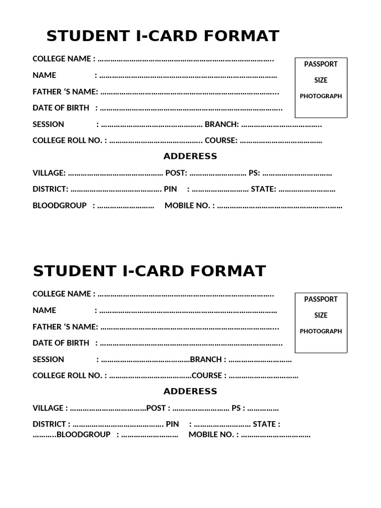 Rcu I-Card Students | PDF