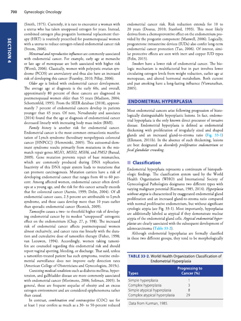 Endometrial Cancer Risk Factors and Hyperplasia | PDF | Carcinoma | Cancer