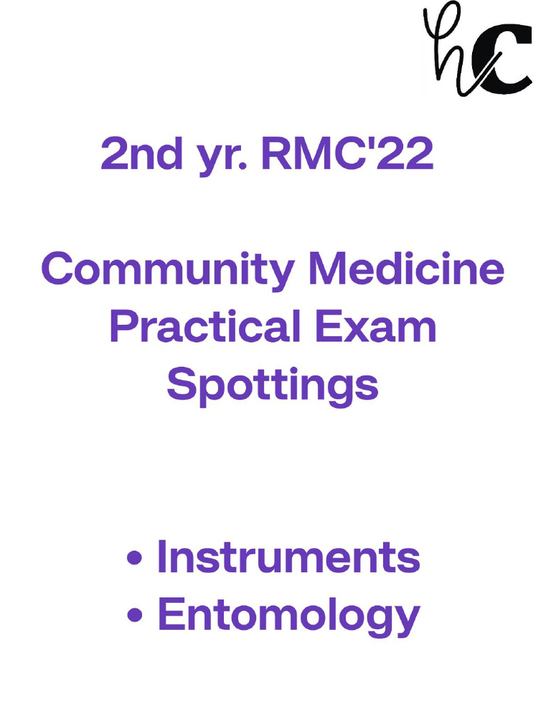 2nd Yr PSM Practical Spots © | PDF