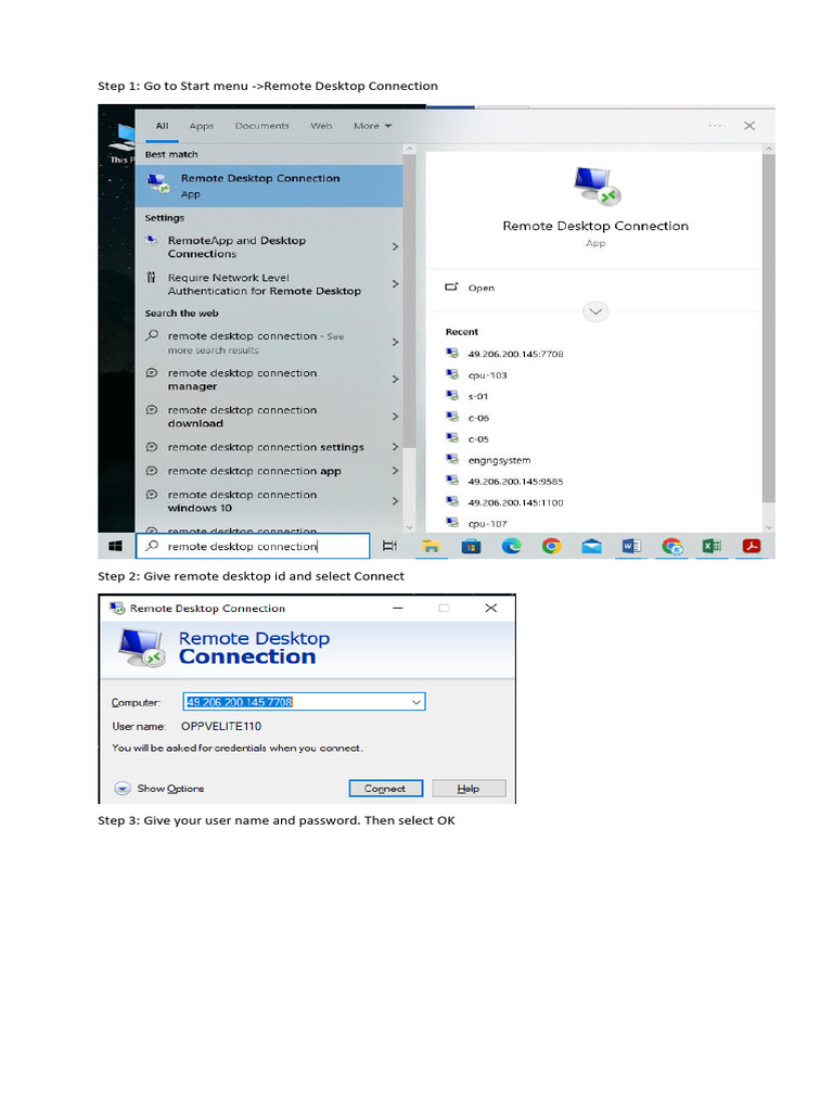 How to Use Remote Desktop Connection | PDF