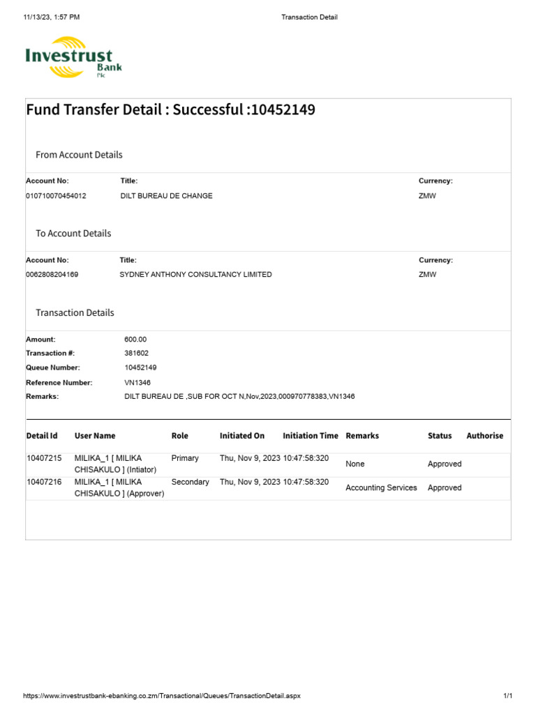Transaction Detail | PDF