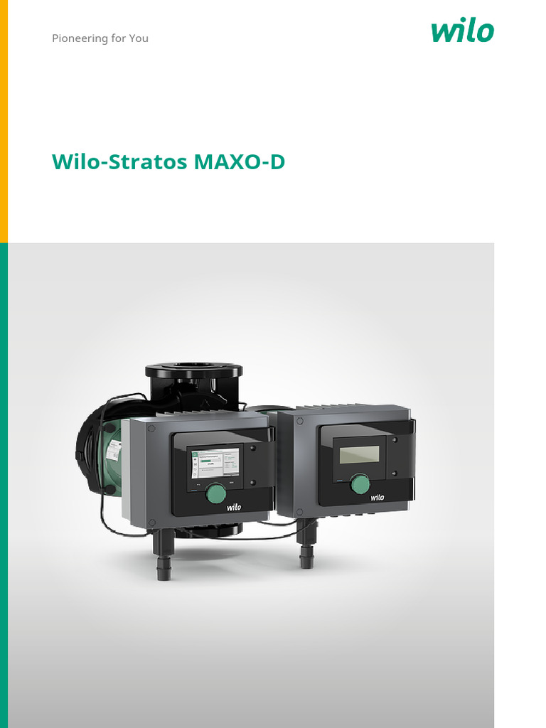 Wilo-Stratos MAXO-D Smart Pump Overview | PDF | Pump | Heat