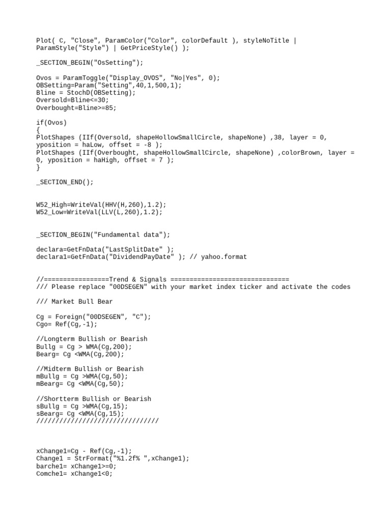 Trading Signals and Trend Analysis Script | PDF | Market Trend ...