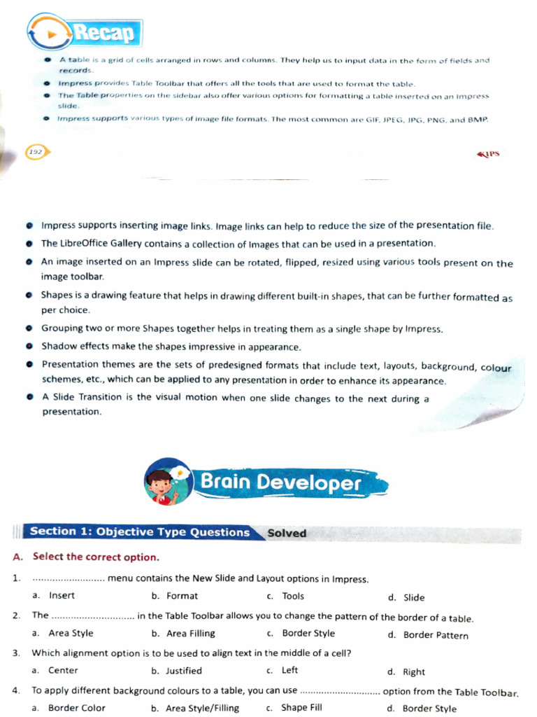 Impress Table and Image Formatting Guide | PDF | Computer Graphics ...