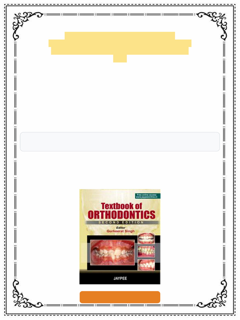 Textbook of Orthodontics 1st edition by Gurkeerat Singh ISBN 8184480806 ...
