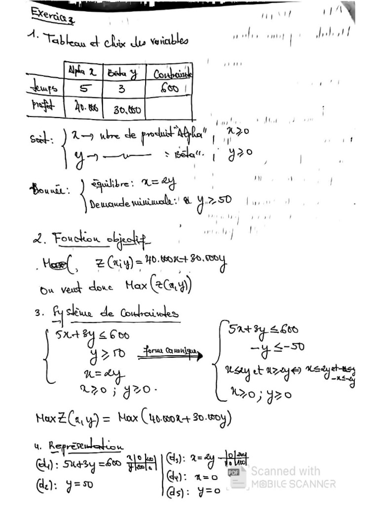 EXO 3 TD ( Optimisation) | PDF