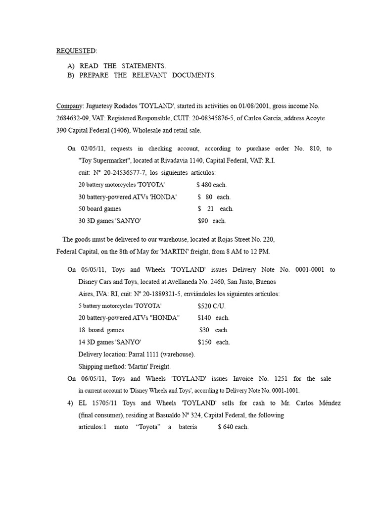 COMMERCIAL DOCUMENTS ACTIVITY TO COMPLETE.docx | PDF | Business