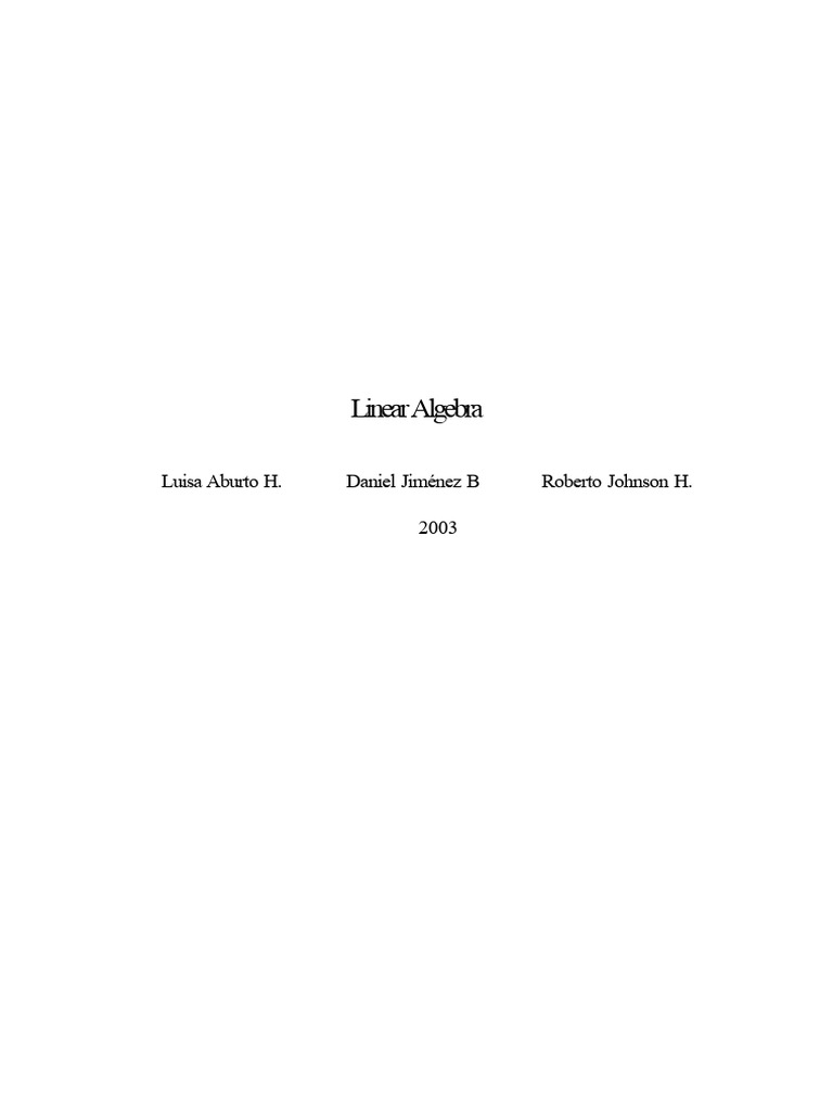Comprehensive Guide to Linear Algebra | PDF | Linear Map | Matrix ...