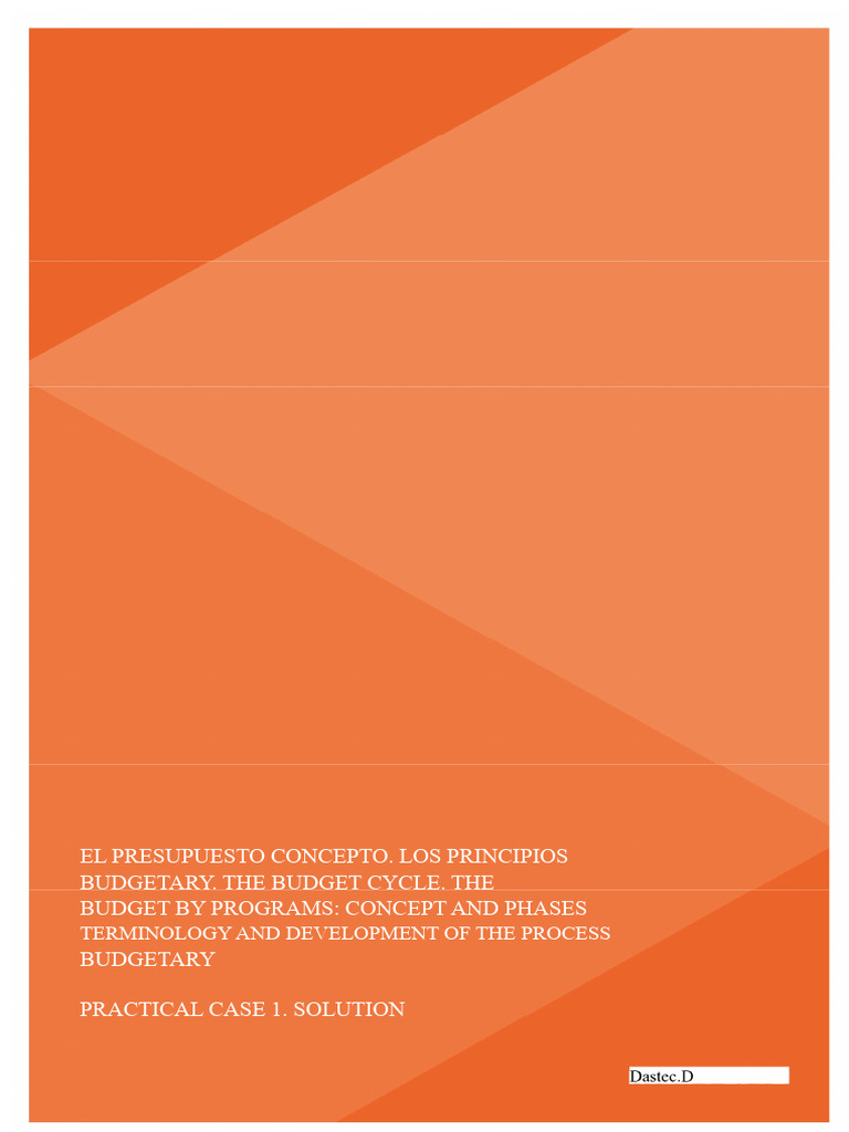 Budgeting Principles and Cycle Explained | PDF | Sustainability ...