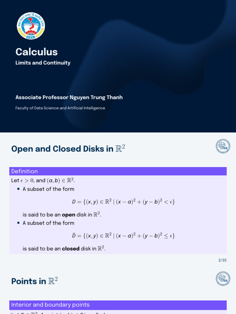 Slides Limits Continuity 2 Variables | PDF | Sequence | Function ...