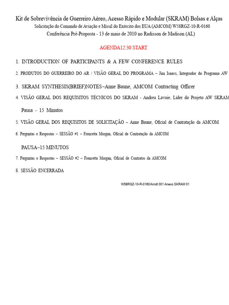 Kit Modular de Sobrevivência Aérea SKRAM | PDF | Gestão de qualidade
