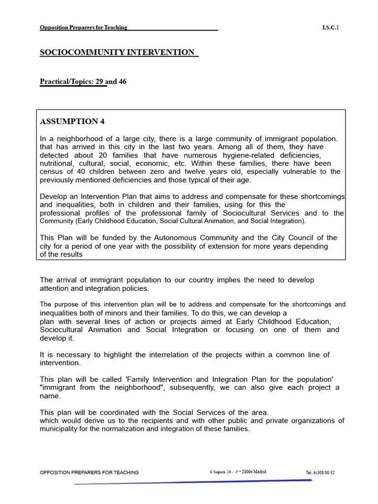 Family Integration Plan for Immigrants | PDF | Child Care | Preschool