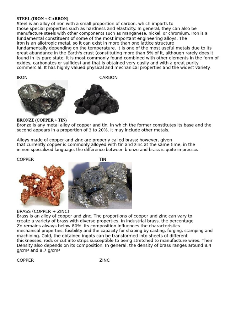 Overview of Common Metal Alloys | PDF | Alloy | Brass