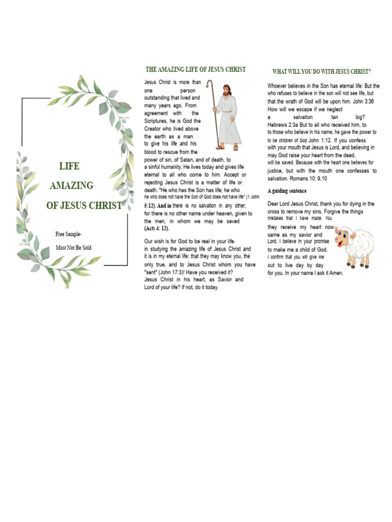 The Life and Salvation of Jesus Christ | PDF | God In Christianity ...