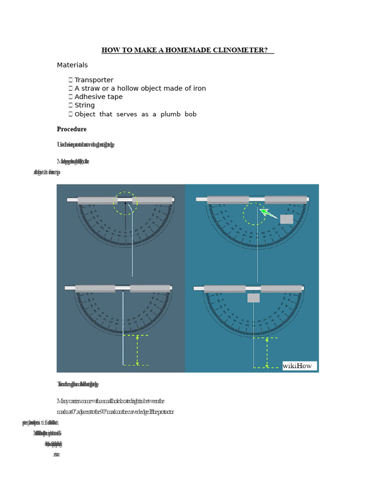 DIY Homemade Clinometer Guide | PDF