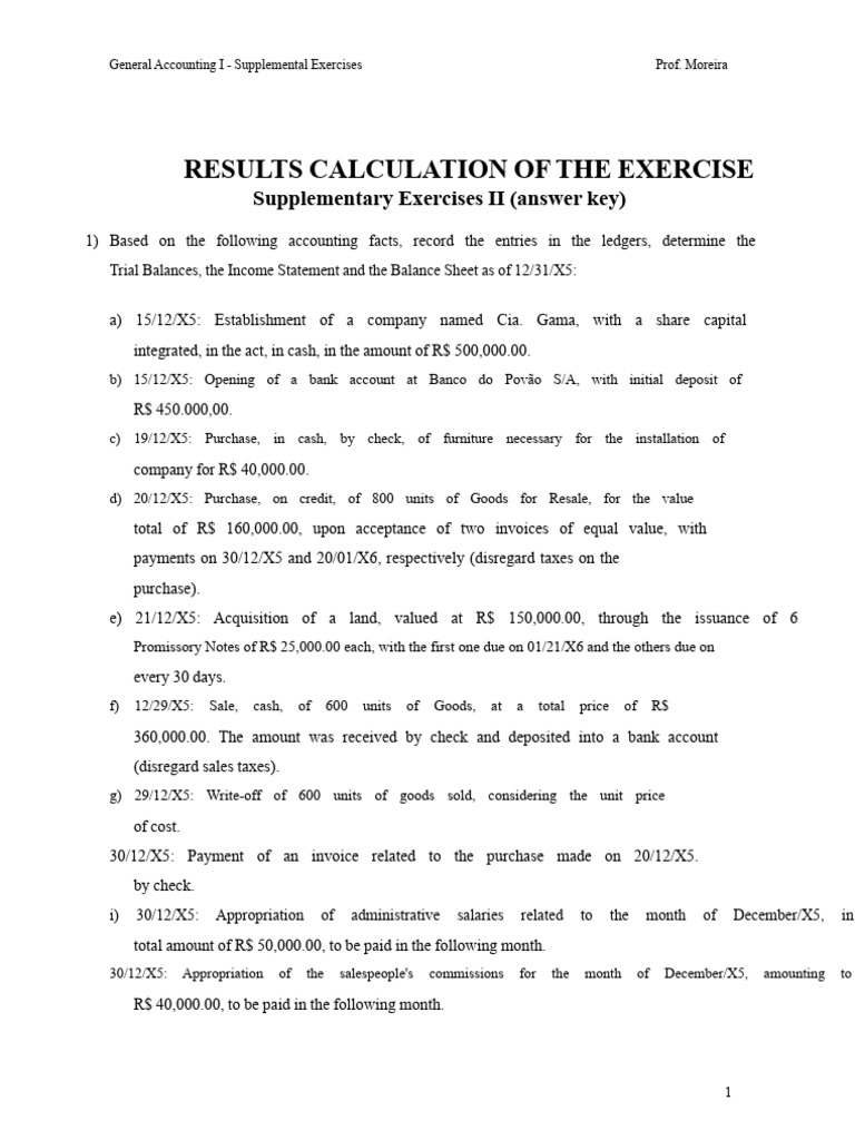 Accounting Exercises and Solutions | PDF | Dividend | Expense