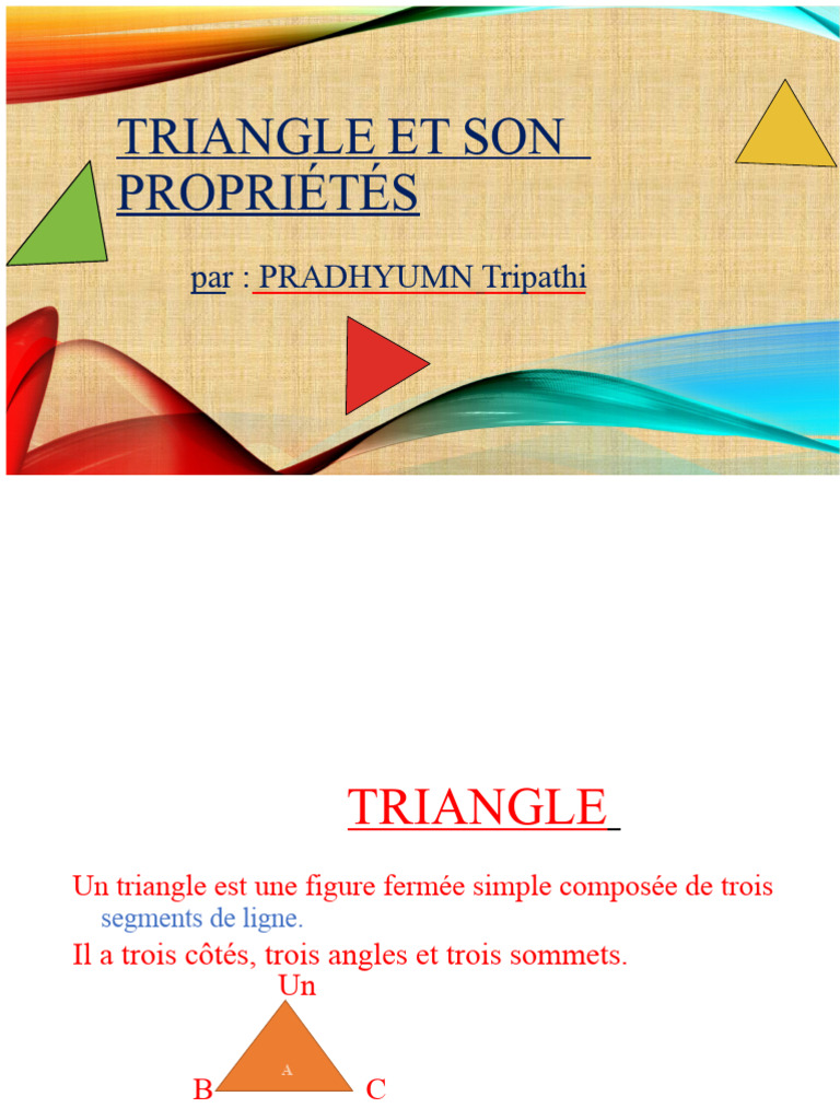 Propriétés et types de triangles | PDF | Triangle | Euclide