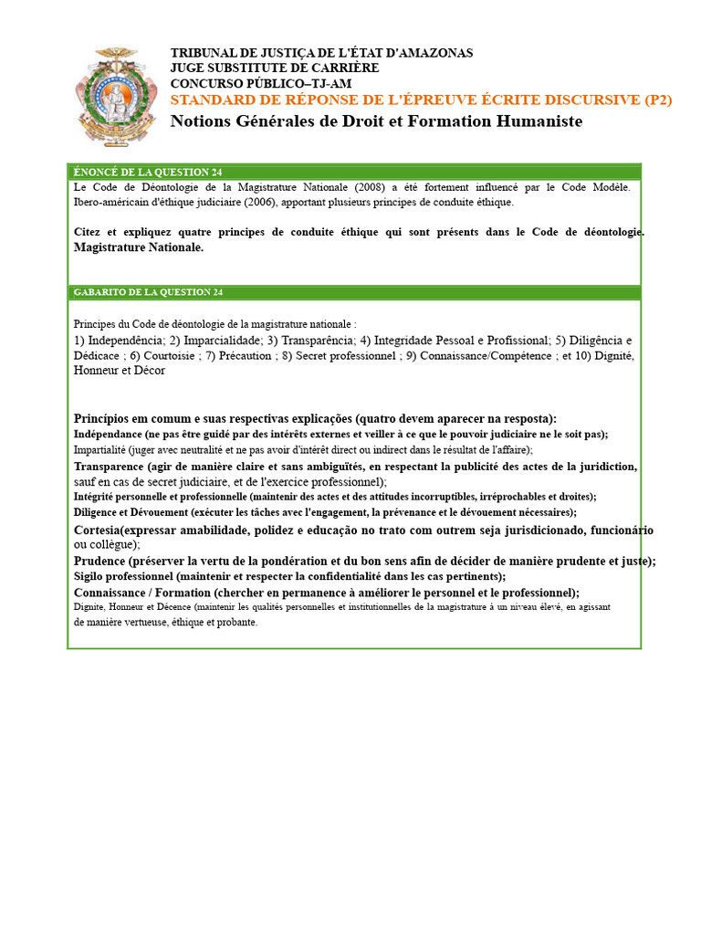 Principes Éthiques de la Magistrature | PDF | Justice | Crime et violence