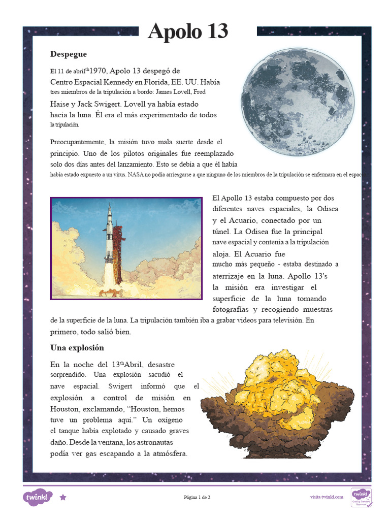 La odisea del Apolo 13: un rescate épico | PDF | Vuelo espacial ...