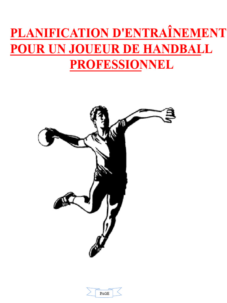 Plan d'entraînement pour handball professionnel | PDF