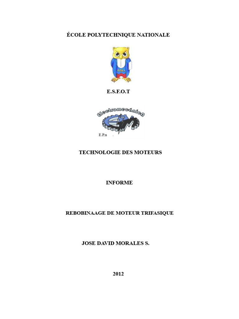 Rebobinage d'un moteur triphasé détaillé | PDF | Équipements ...