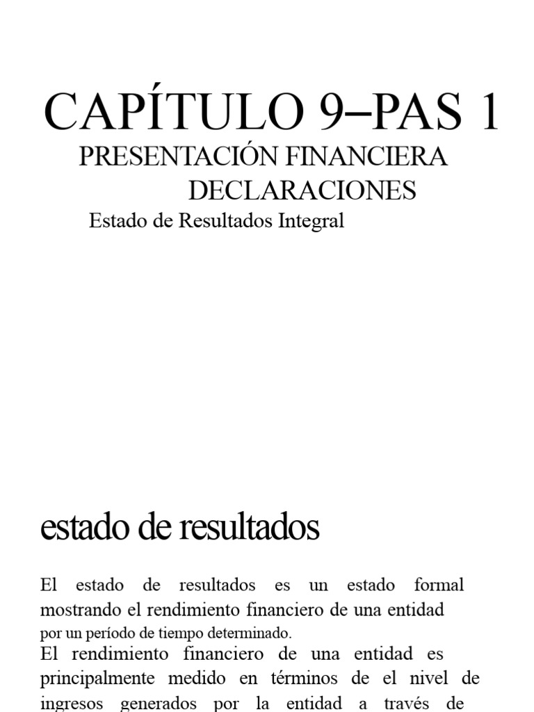 Estado de Resultados Integral y Componentes | PDF | Estado de ...