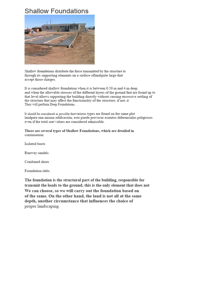 Shallow Foundations.docx | PDF | Foundation (Engineering) | Building ...