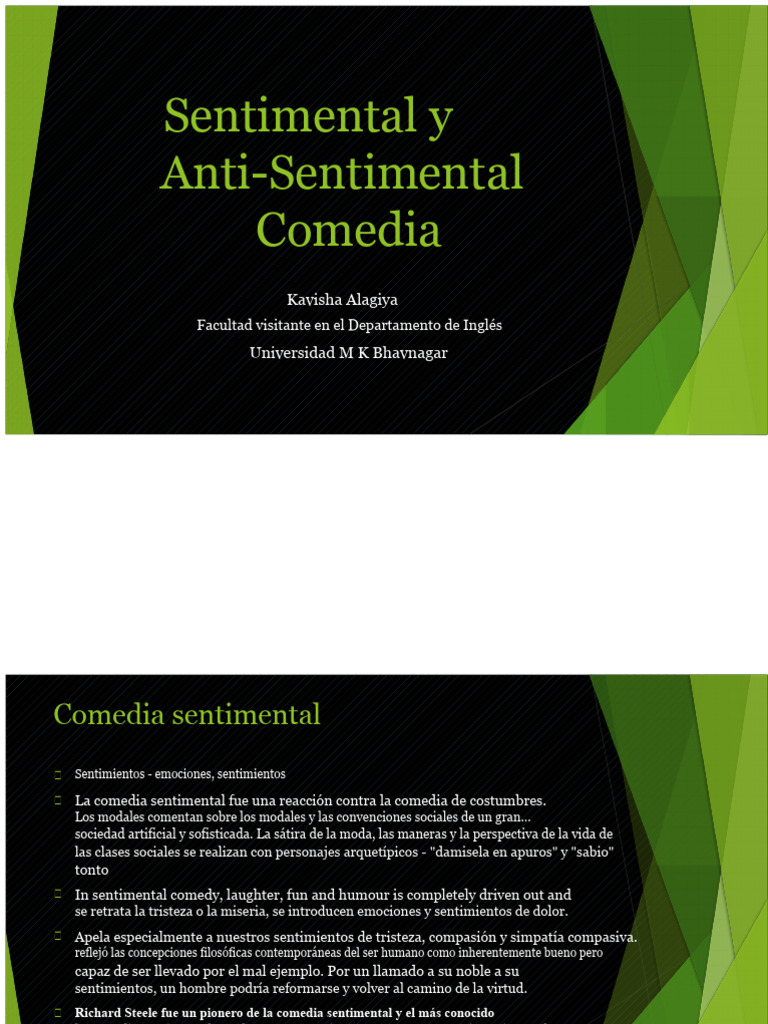 Comedia Sentimental y Antisentimental | PDF | Humor | Comedia