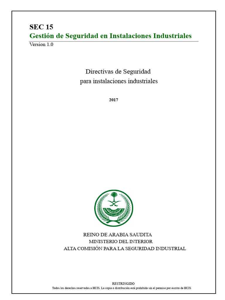 SEC - 15_Gestión de Seguridad en Instalaciones Industriales | PDF ...