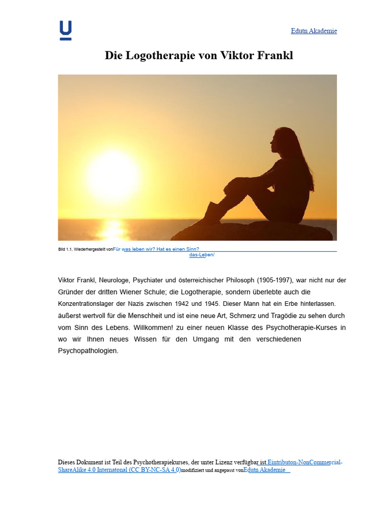 Die Logotherapie Von Viktor Frankl | PDF
