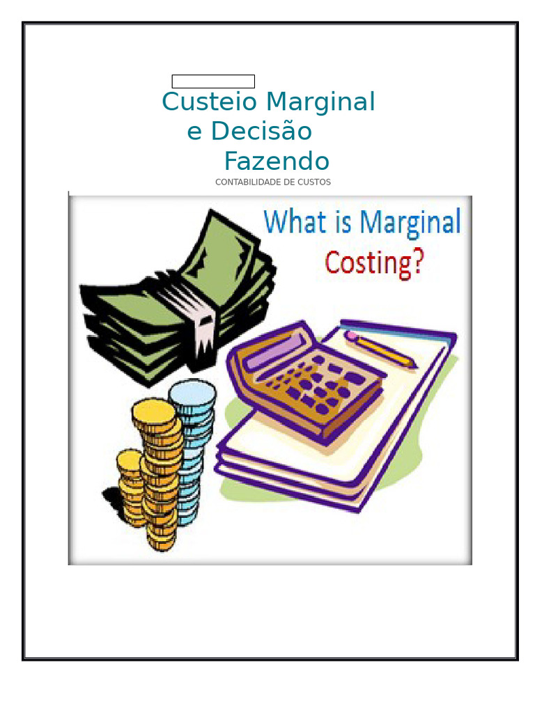 Custeio Marginal e Análise de Lucro | PDF | Despesa | Economias