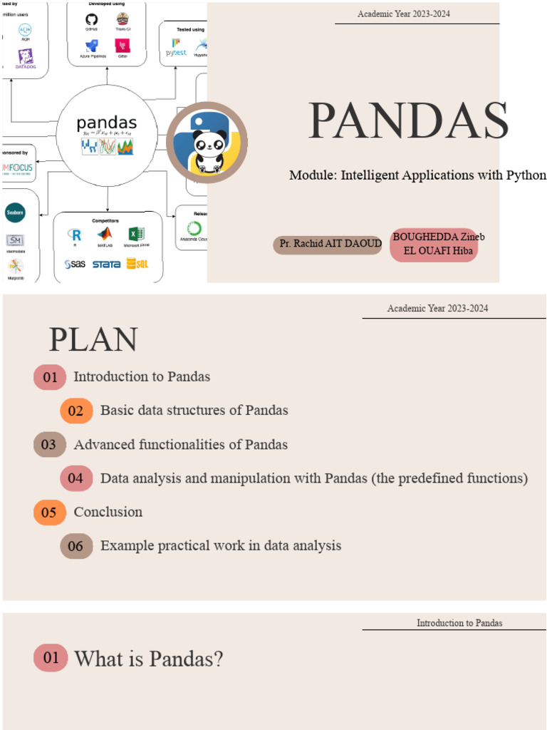 PANDAS Presentation | PDF | Computer Programming | Computing