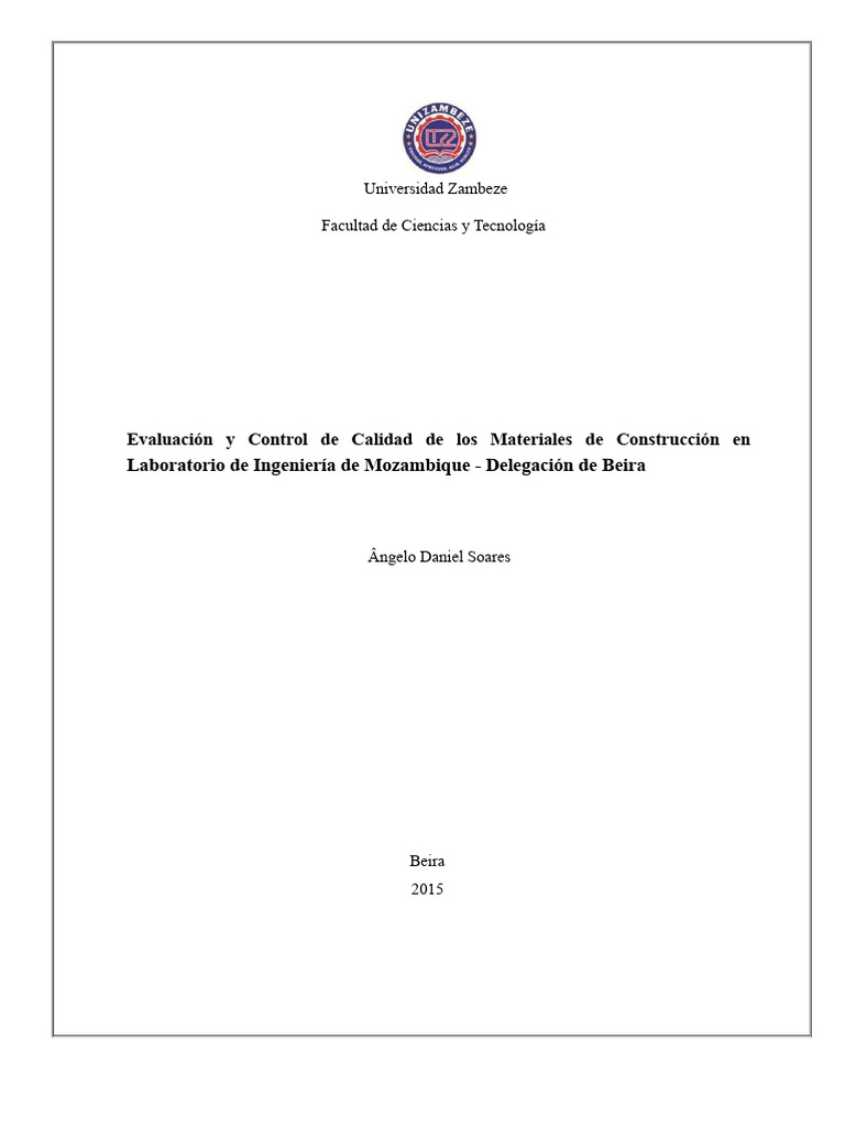 Control de Calidad en Materiales de Construcción | PDF | Hormigón ...